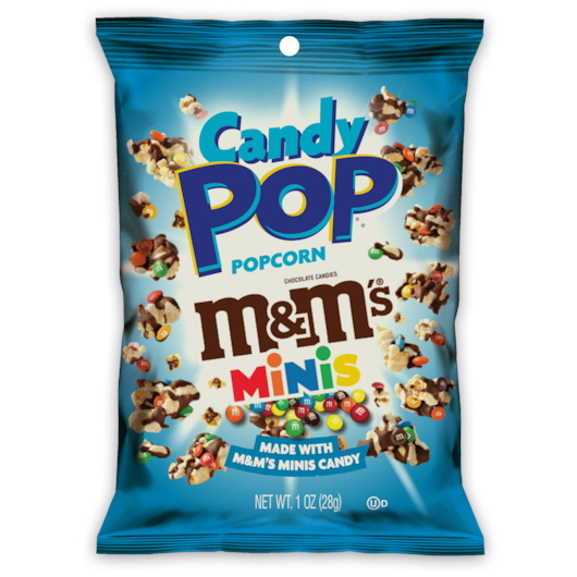 Candy Pop进口代理批发 Snaxsational Brands M&M Pop，1 盎司，每箱 6 粒