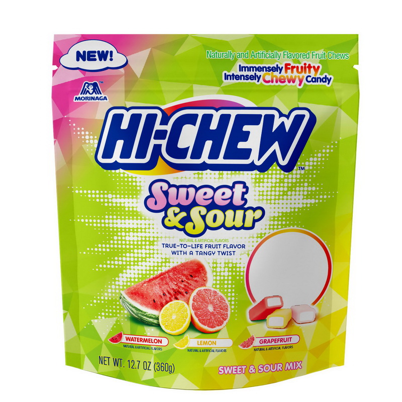 Hi-Chew进口代理批发 Hi-Chew 糖醋立式袋装，12.7 盎司，每箱 4 个