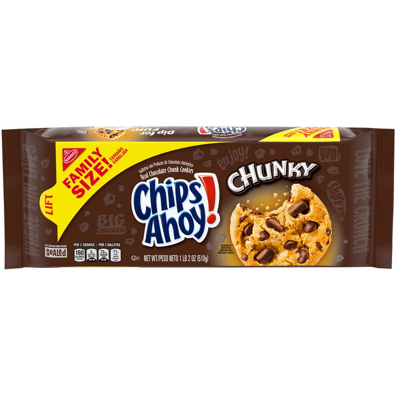 Chips Ahoy进口代理批发 Chips Ahoy 厚块饼干，18 盎司，每箱 12 块