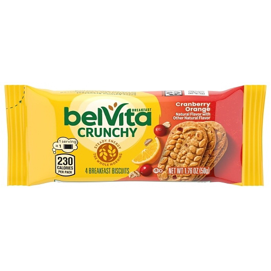 Belvita进口代理批发 Belvita 蔓越莓橙，1.76 盎司，每盒 8 个，每箱 8 个