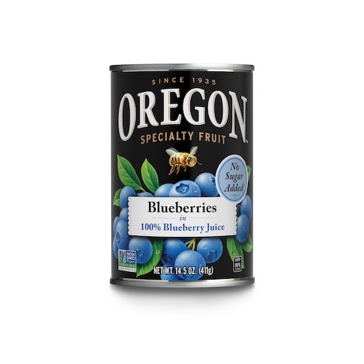 Oregon Fruit Product进口代理批发 俄勒冈州水果产品 蓝莓汁，14.5 盎司，每箱 8 个