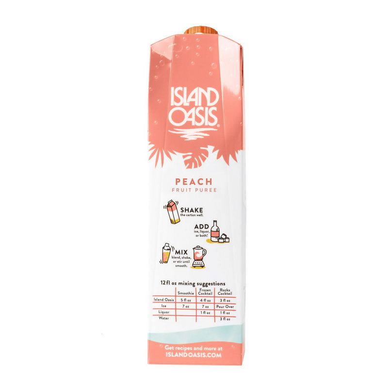 酷牌库|商品详情-Island Oasis进口代理批发 Island Oasis 混合桃泥，1 升，每箱 12 粒