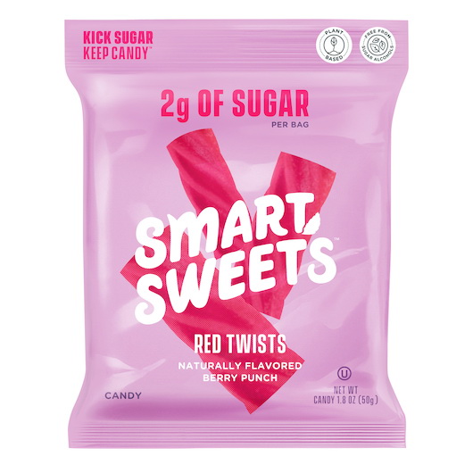 Smartsweets进口代理批发 Smartsweets Red Twists，1.8 盎司，每箱 6 个