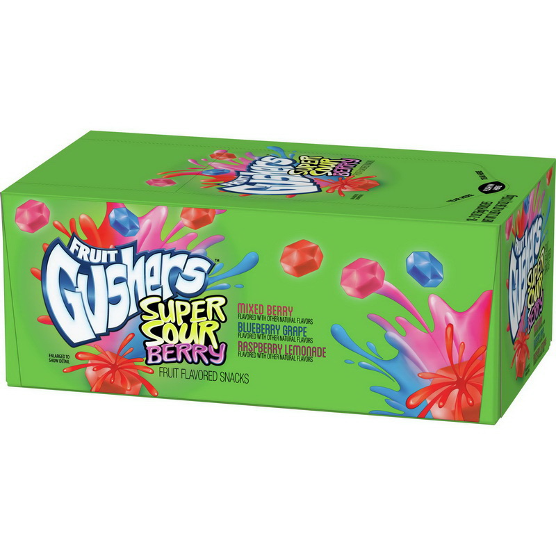 Fruit Gushers进口代理批发 Gushers 酸浆果水果零食，36 盎司，每箱 6 个