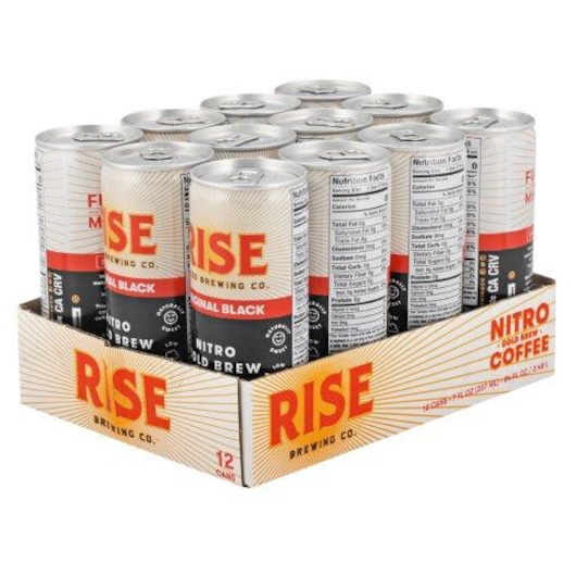 酷牌库|商品详情-Rise Brewing进口代理批发 Rise Brewing Co. 原味黑硝基冷萃咖啡，7 液量盎司，每箱 12 件