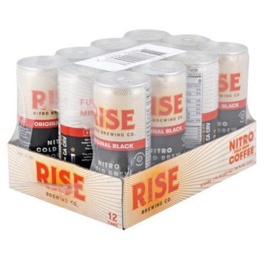 酷牌库|商品详情-Rise Brewing进口代理批发 Rise Brewing Co. 原味黑硝基冷萃咖啡，7 液量盎司，每箱 12 件