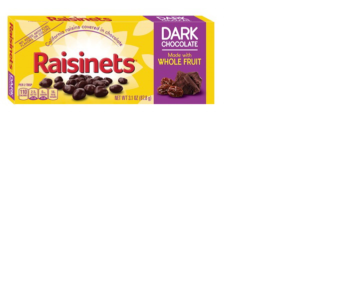 Raisinets进口代理批发 Raisinets 黑巧克力葡萄干，3.1 盎司，每箱 15 个