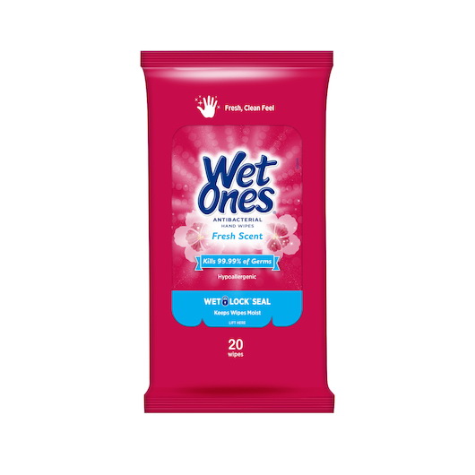 Wet Ones进口代理批发 Wet Ones 清新香味，20 片，每箱 10 片