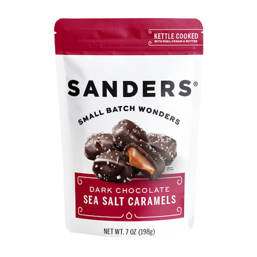 酷牌库|商品详情-Sanders进口代理批发 Sanders 黑巧克力海盐焦糖，7 盎司，每箱 6 块