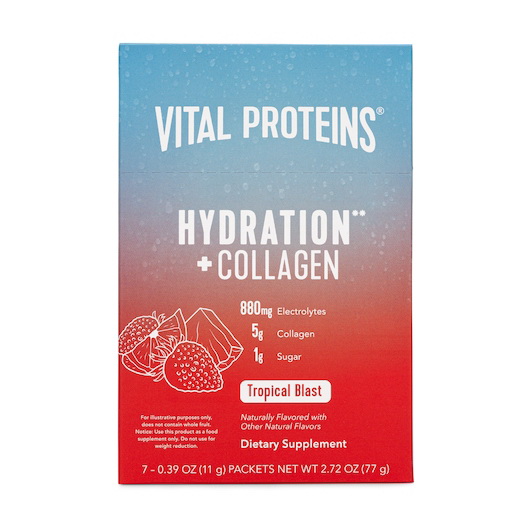 酷牌库|商品详情-Vital Proteins进口代理批发 Vital Proteins 水合胶原蛋白热带爆炸棒包，0.39 盎司，每箱 6 件