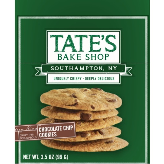 Tate's Bake Shop进口代理批发 Tate's Bake Shop 巧克力饼干，3.5 盎司，每箱 12 块