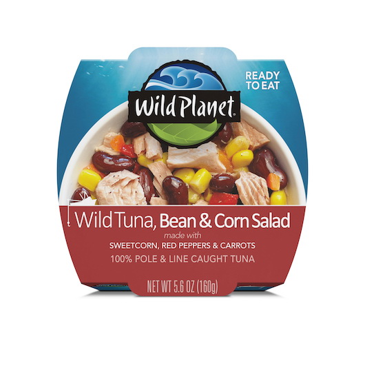 Wild Planet Foods进口代理批发 Wild Planet Foods 野生金枪鱼豆和玉米沙拉，5.6 盎司，每箱 12 粒