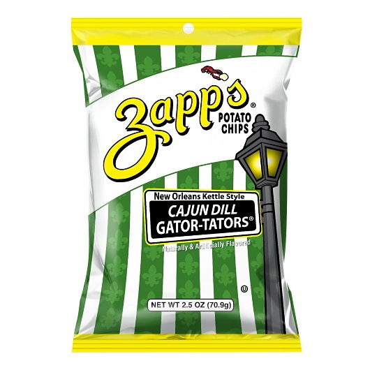 Zapp's Potato Chips进口代理批发 Zapp's 薯片 Cajun Dill Gtortator 水壶，2.5 盎司，每箱 10 片