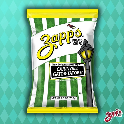 酷牌库|商品详情-Zapp's Potato Chips进口代理批发 Zapp's 薯片 Cajun Dill Gtortator 水壶，2.5 盎司，每箱 10 片