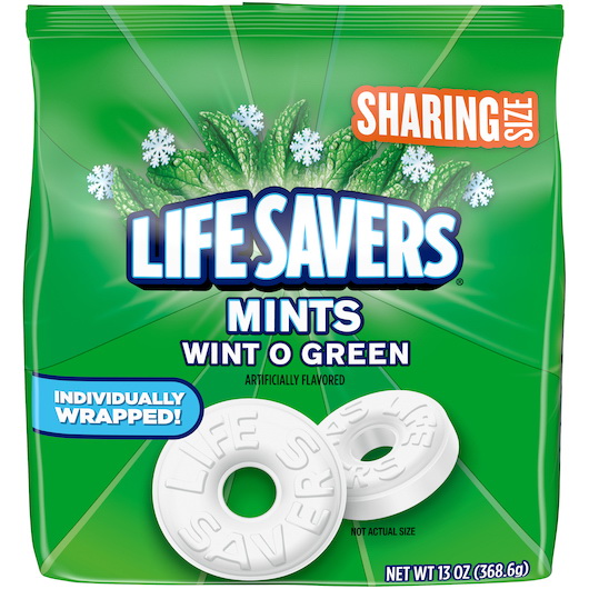 Lifesavers进口代理批发 Lifesavers Wint-O-Green 立式袋，13 盎司，每箱 6 个