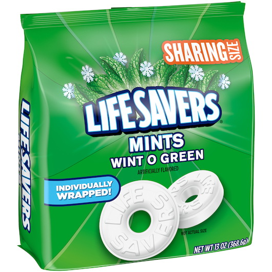 酷牌库|商品详情-Lifesavers进口代理批发 Lifesavers Wint-O-Green 立式袋，13 盎司，每箱 6 个