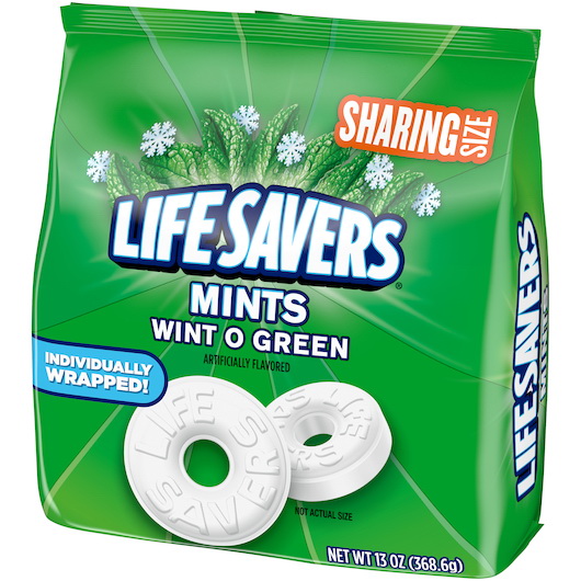 酷牌库|商品详情-Lifesavers进口代理批发 Lifesavers Wint-O-Green 立式袋，13 盎司，每箱 6 个