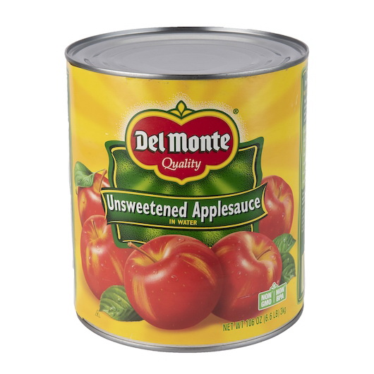 Del Monte Unsweetened Applesauce Can, 106 Ounces, 6 per case Wholesale ...