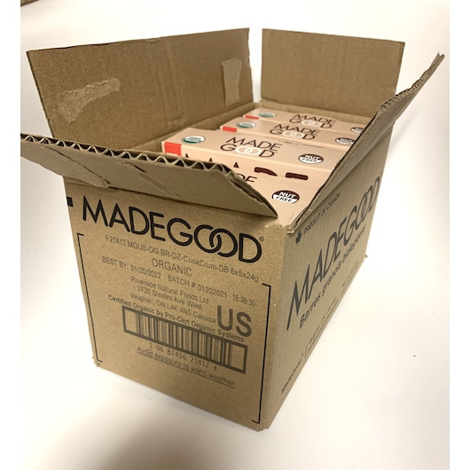 Madegood进口代理批发 Madegood Madegood 巧克力饼干格兰诺拉麦片棒，4.2 盎司，每箱 6 块