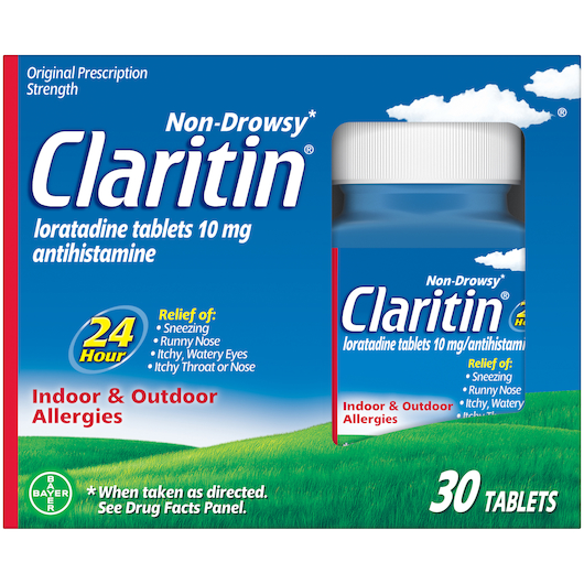 Claritin进口代理批发 Claritin 24 小时不困倦过敏缓解片，30 片，每盒 6 片，每箱 6 片