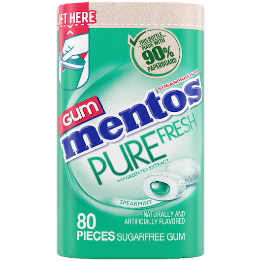 Mentos Gum进口代理批发 曼妥思口香糖 80 片，5.644 盎司，每箱 6 颗