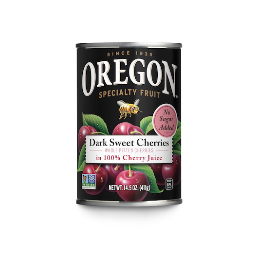 Oregon Fruit Product进口代理批发 俄勒冈州水果产品 黑甜樱桃汁，14.5 盎司，每箱 8 颗