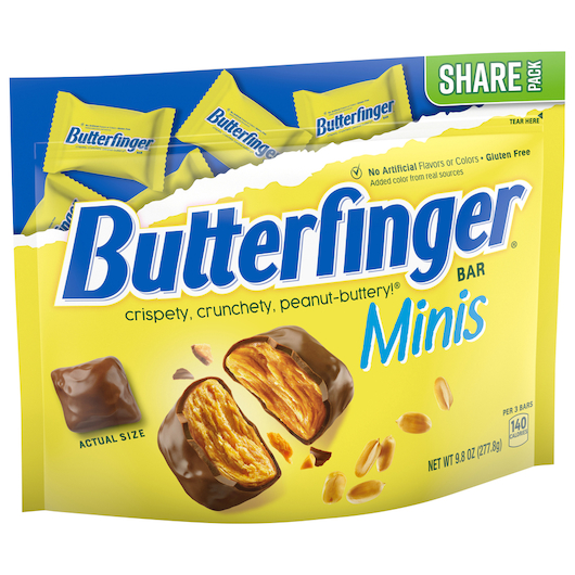 Butterfinger进口代理批发 Butterfinger Mini，9.8 盎司，每箱 8 个