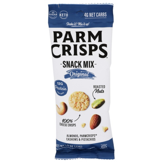 Parm Crisps进口代理批发 Parm Crisps Thwr Parmesan Crisps 原味零食混合物，1.5 盎司，每箱 8 个