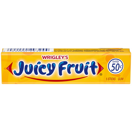 Juicy Fruit进口代理批发 Juicy Fruit 439529 口香糖，5 片，每盒 40 颗，每箱 20 颗