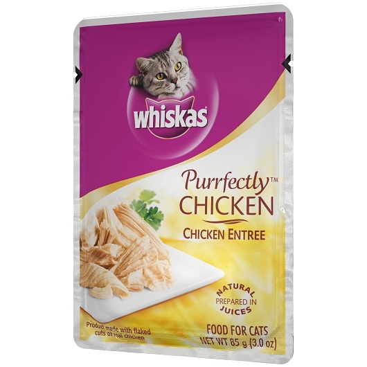 酷牌库|商品详情-Whiskas进口代理批发 Whiskas Purrfectly 鸡肉，3 盎司，每箱 24 粒