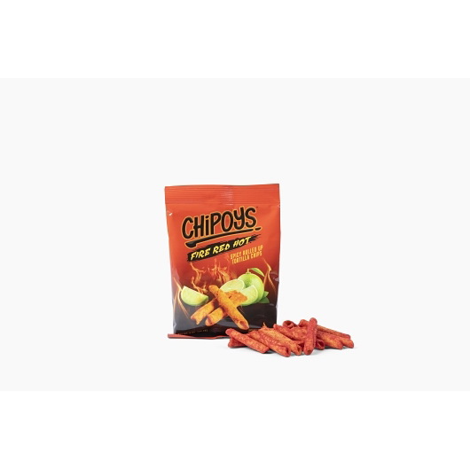 Chipoys进口代理批发 Chipoys 火红辣味玉米饼片，4 盎司，每箱 12 个