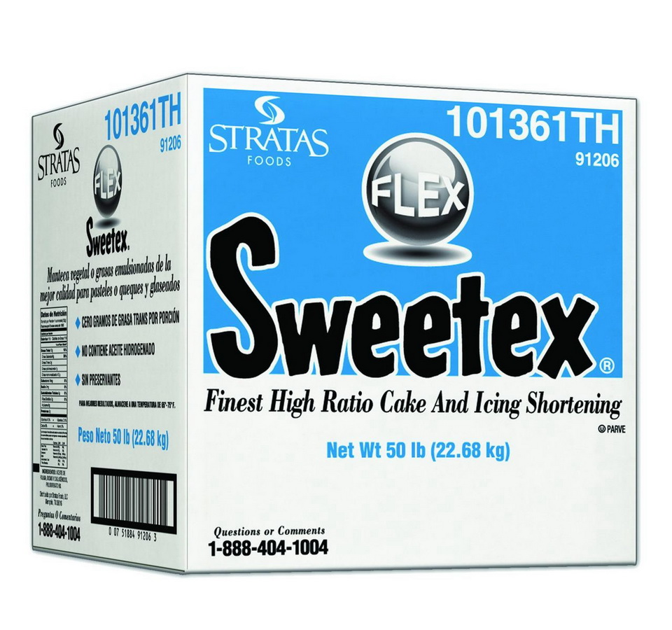 Stratas Foods进口代理批发 Stratas Foods Sweetex Finest 高比例弹性蛋糕和糖霜起酥油 50 磅，248085