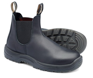 Blundstones进口代理批发 Blundstones 179-060 黑色 7 号弹性侧边一脚蹬钢头靴子