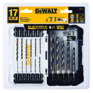 酷牌库|商品详情-Dewalt/Black & Decker进口代理批发 Dewalt/Black & Decker DWAH1117 黑色和金色六角柄钻头套装