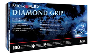 Microflex - Bc - 40进口代理批发 Microflex - Bc - 40 MXMF300L-10 CASE Diamond Grip 乳胶手套 大号