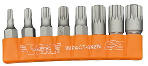 thumbnail image 2 of VIM Tools 8pc 5/16" Hex Triple Square (XZN) Bit Set For Hand Impact Drivers - IMPACT-8XZN 2 of 6