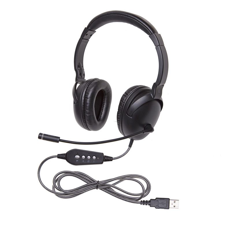 Califone进口代理批发 Califone CAF1017MUSB Neotech 耳机带麦克风和 USB 插头 Plus 系列