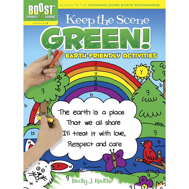 Dover Publications进口代理批发 多佛出版物 DP-494179 Boost Keep The Scene Green Coloring - 第 1-2 册