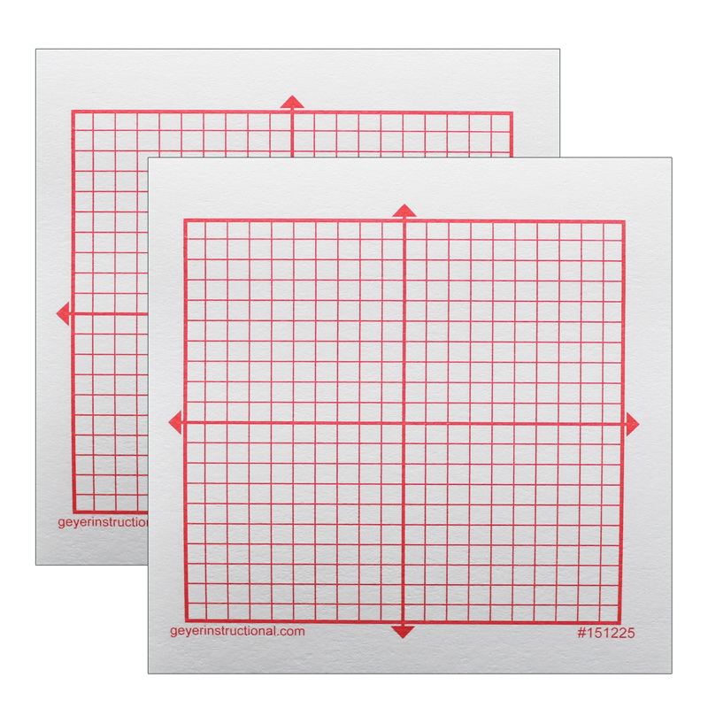 Geyer Instructional进口代理批发 Geyer 教学 GYR151225-2 图形便利贴 Xy，轴 20X20 方形网格（2 件）