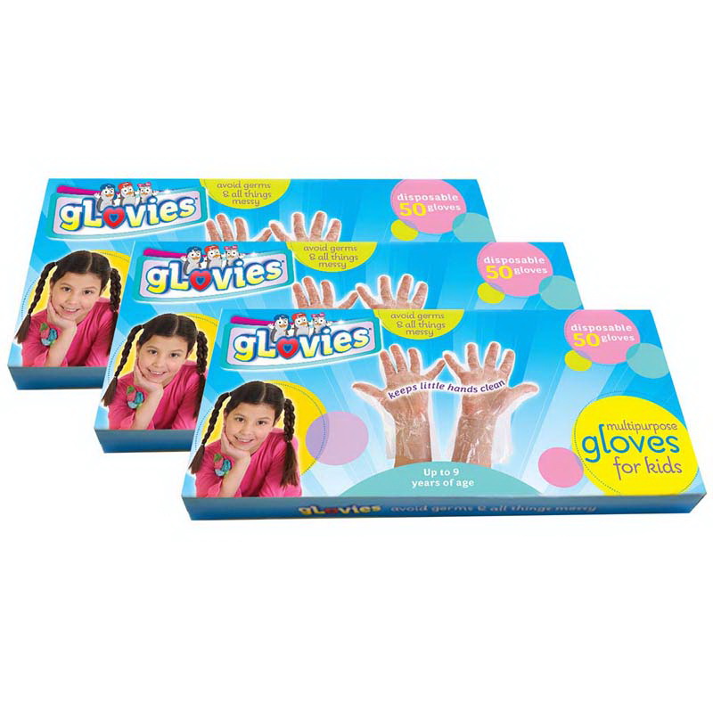 gLovies进口代理批发 gLovies MKBLX002B50-3 Glovies 多用途手套，50 克拉一次性（3 件装）