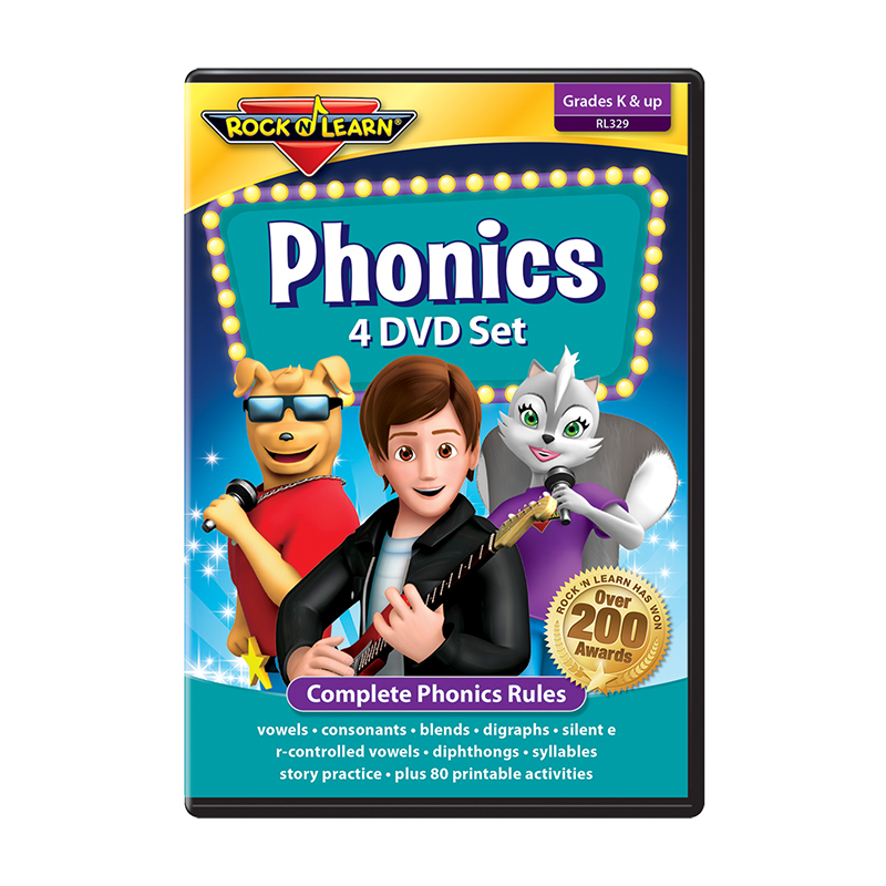 Rock N Learn进口代理批发 Rock N Learn RL-329 Rock N Learn Phonics 4 DVD 套装