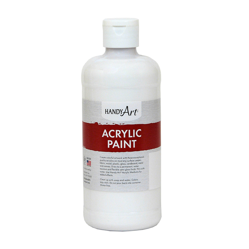 Rock Paint / Handy Art进口代理批发 岩石涂料 / Handy Art RPC101005 丙烯酸涂料 16 盎司遮光白色