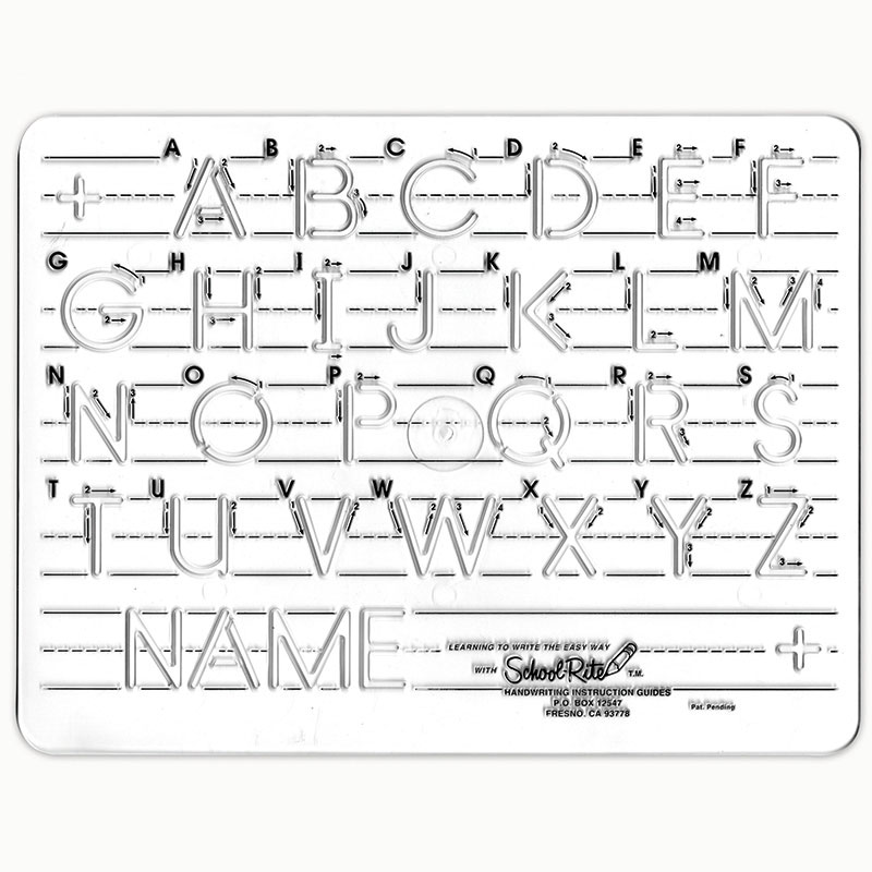 School Rite进口代理批发 School Rite SR-1051 模板 Mauscript 大写 1 个字母