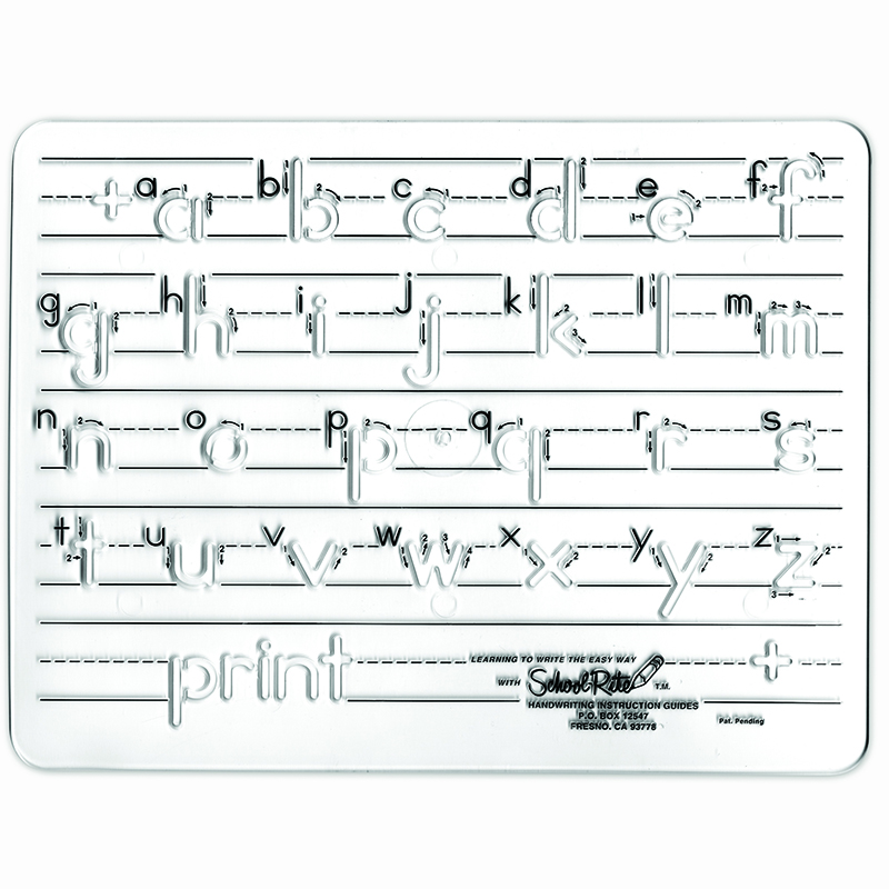 School Rite进口代理批发 School Rite SR-2051 模板 Mauscript 小写 1 个字母