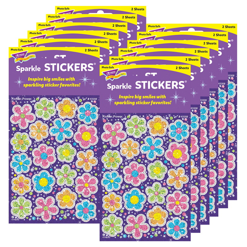 Trend Sparkly Unicorns Sparkle Stickers , 24 Count