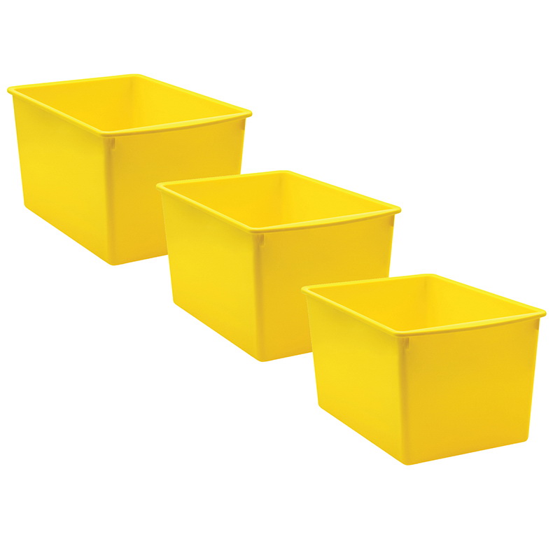 Teacher Created Resources TCR20431-3 Yellow Plastc Multi-Purpose, Bin (3  EA) Sale, Reviews. - Opentip