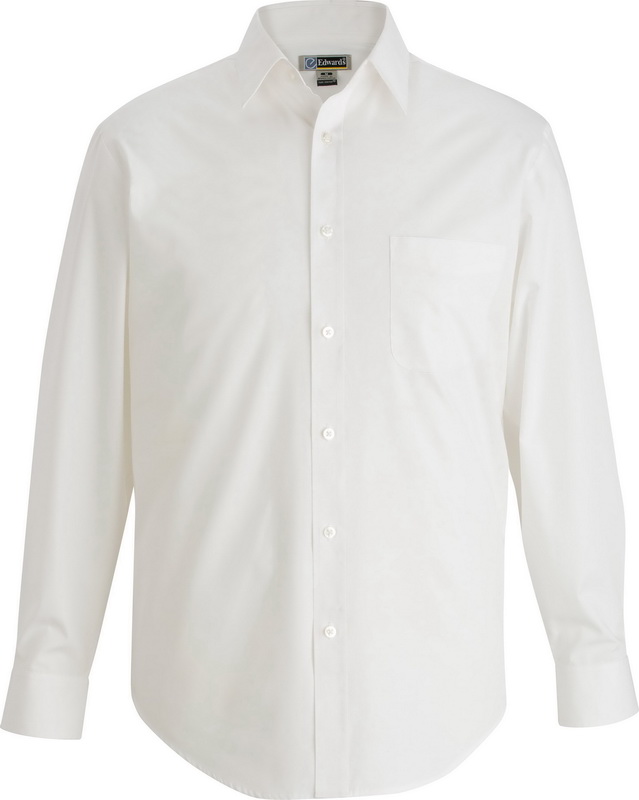 Edwards Garment 1314 Men's Essential Broadcloth Shirt Short Sleeve - Blue, M