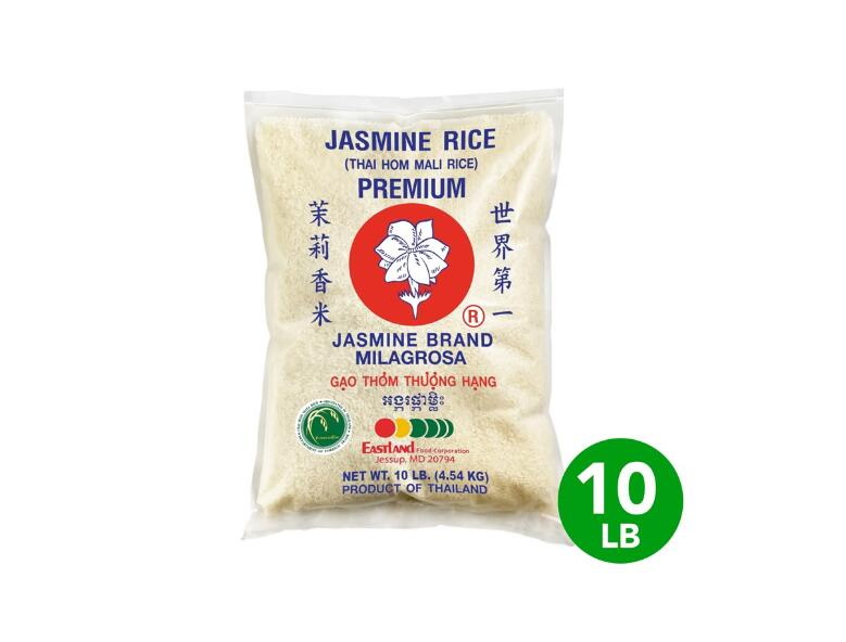 Jasmine进口代理批发 茉莉香米 (5X10#)，10 磅，5 件装