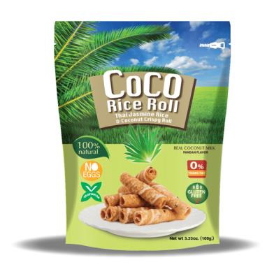 Coco Rice进口代理批发 可可香兰味肠粉，3.53 盎司，12 包