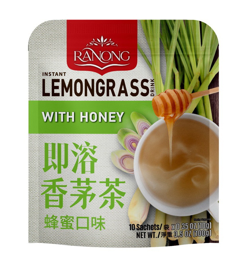 Ranong Tea进口代理批发 拉廊茶即溶柠檬草蜂蜜饮料，100 克，12 箱